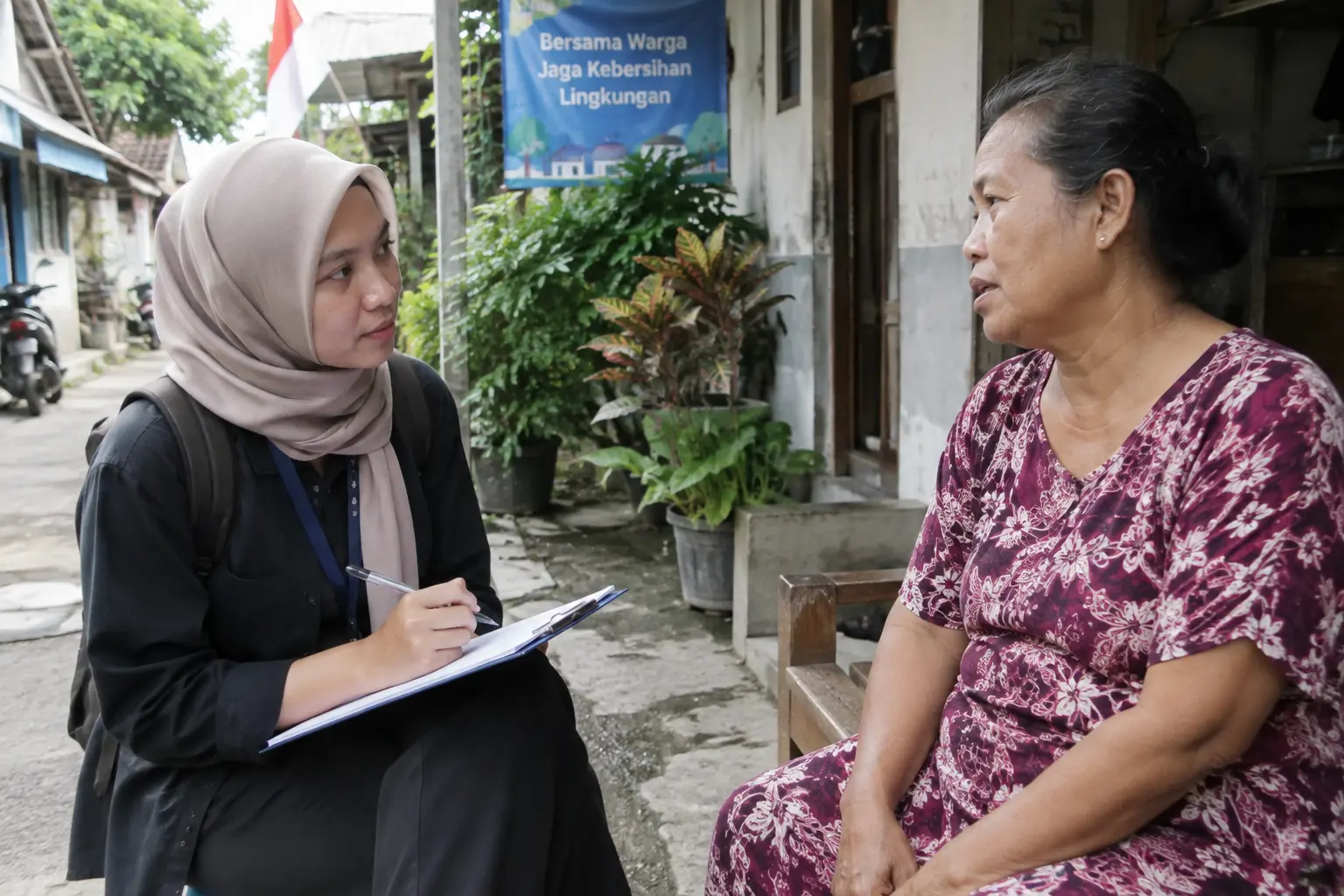 Peneliti melakukan wawancara mendalam untuk menggali jaringan relasi partisipan