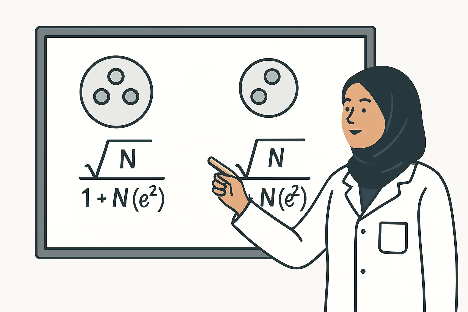 Ilustrasi perbandingan rumus Slovin dan Lemeshow untuk skripsi gizi