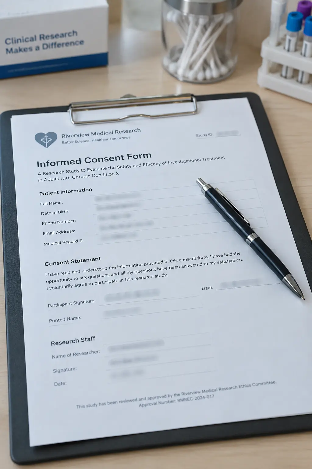 Formulir persetujuan etik penelitian farmasi dengan data pasien yang dianonimkan