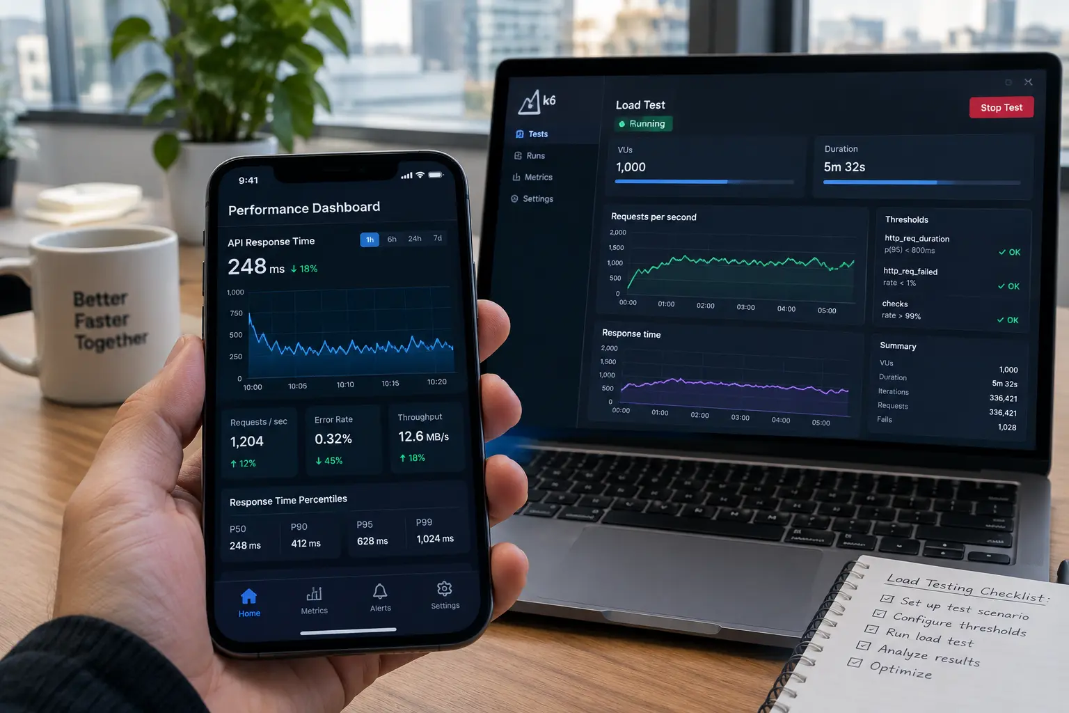 Dashboard pengujian performa aplikasi mobile untuk skripsi Teknik Informatika
